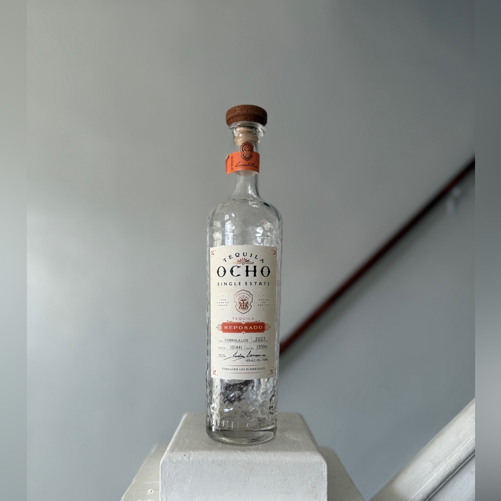 Tequila Ocho Reposado “Corralillos” EMPTY bottle with cap